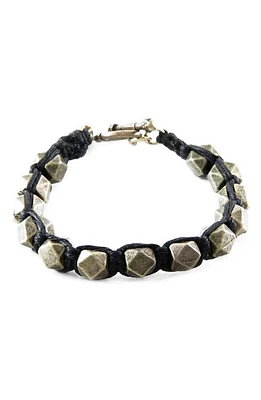 Mr. Ettika Ettika Men's Geometric Woven Bracelet in Black at Nordstrom