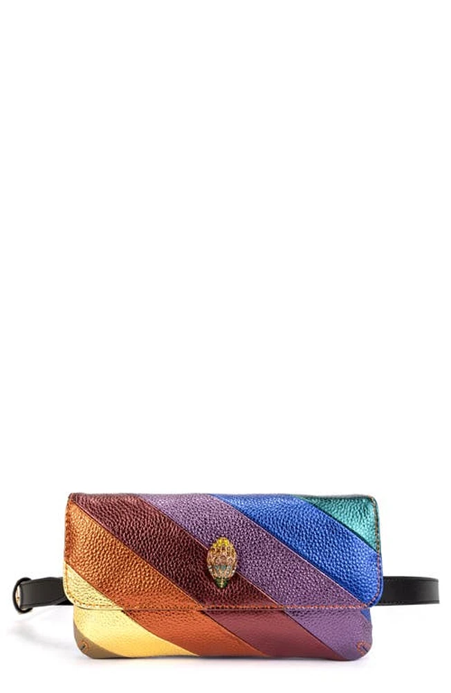 Kurt Geiger London Rainbow Leather Belt Bag in Sunset Rainbow at Nordstrom, Size Small