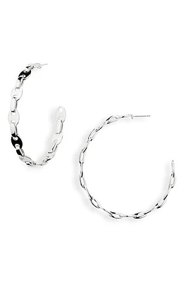 Rabanne Eight Nano Hoop Earrings in Silver at Nordstrom