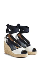 LK Bennett Chiara Espadrille Sandal Navy/Cream at Nordstrom,