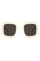 Isabel Marant 49mm Square Sunglasses in Ivory /Grey at Nordstrom