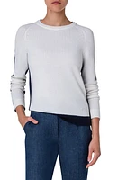 Akris Colorblock Cashmere Sweater Ecru-Navy at Nordstrom,