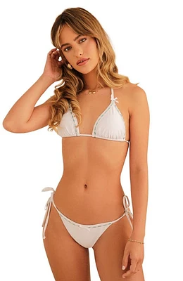 Dippin Daisys Always Tie String Bikini Bottom White at Nordstrom,