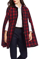 Court & Rowe Shadow Plaid Poncho Blue Night at Nordstrom,