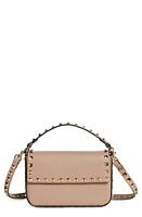 Valentino Garavani Rockstud Leather Top Handle Bag in P45 Poudre at Nordstrom