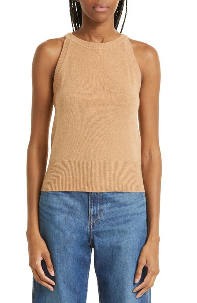 Veronica Beard Myrick Cashmere Sweater Tank Camel at Nordstrom,