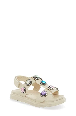 Kurt Geiger London Kids' Mini Orson Crystal Sandal Bone at Nordstrom, M