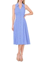 CeCe Print Sleeveless Midi Shirtdress at Nordstrom,