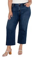 Liverpool Los Angeles Stride Raw Hem High Waist Crop Wide Leg Jeans Bowers at Nordstrom,