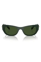 Swarovski 53mm Pillow Sunglasses in Dark Green at Nordstrom