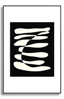 Deny Designs Abstract Compostion in Black Framed Art Print in Black Tones at Nordstrom