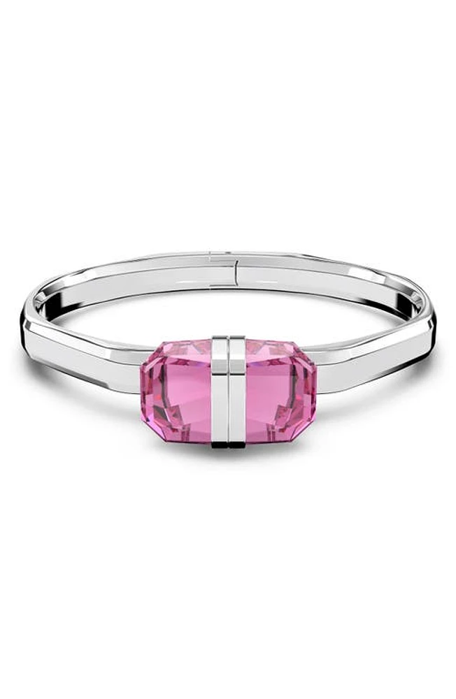 Swarovski Lucent Crystal Hinged Bangle Bracelet in Rose at Nordstrom