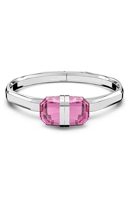 Swarovski Lucent Crystal Hinged Bangle Bracelet in Rose at Nordstrom