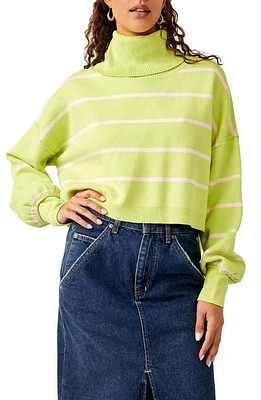 Free People Paulie Stripe Turtleneck Sweater Lemonade Combo at Nordstrom,