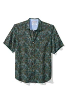 Tommy Bahama Veracruz Cay Hidden Paradise Short Sleeve Button-Up Shirt in Blue Freeze at Nordstrom, Size Medium