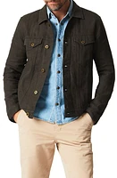 Billy Reid Linen Trucker Jacket Dark Moss at Nordstrom,