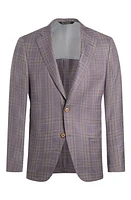 Heritage Gold Lilac Plaid Wool & Silk Blend Sport Coat at Nordstrom,