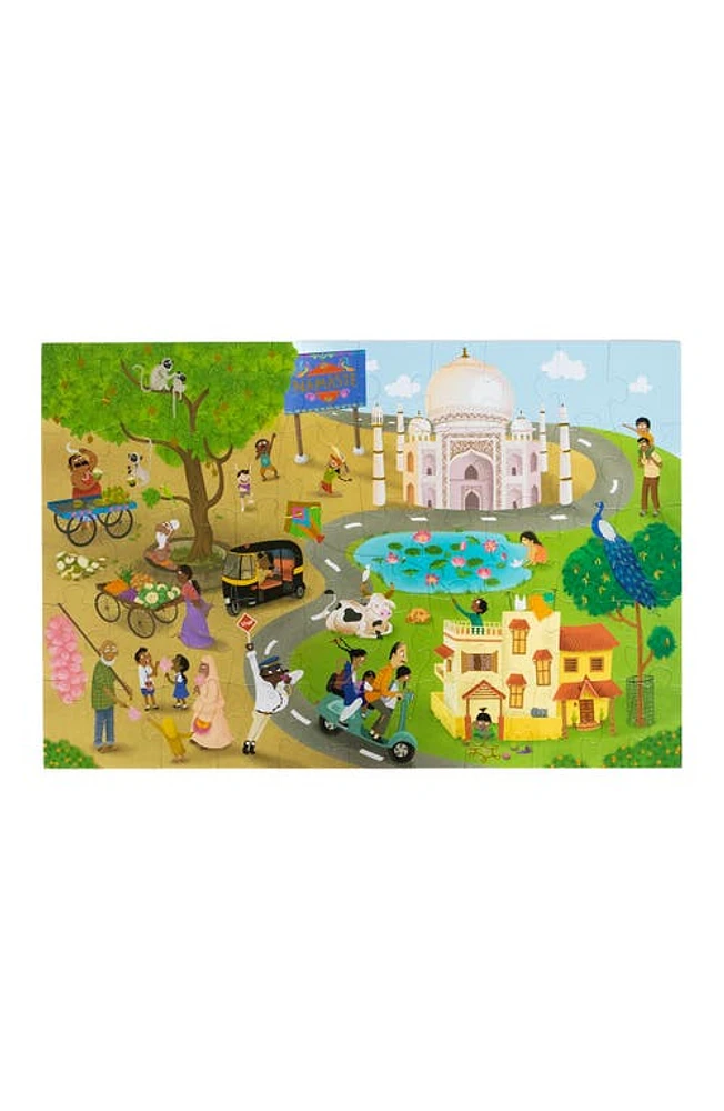 KULTURE KHAZANA Namaste India 51-Piece Floor Puzzle in Multicolor at Nordstrom