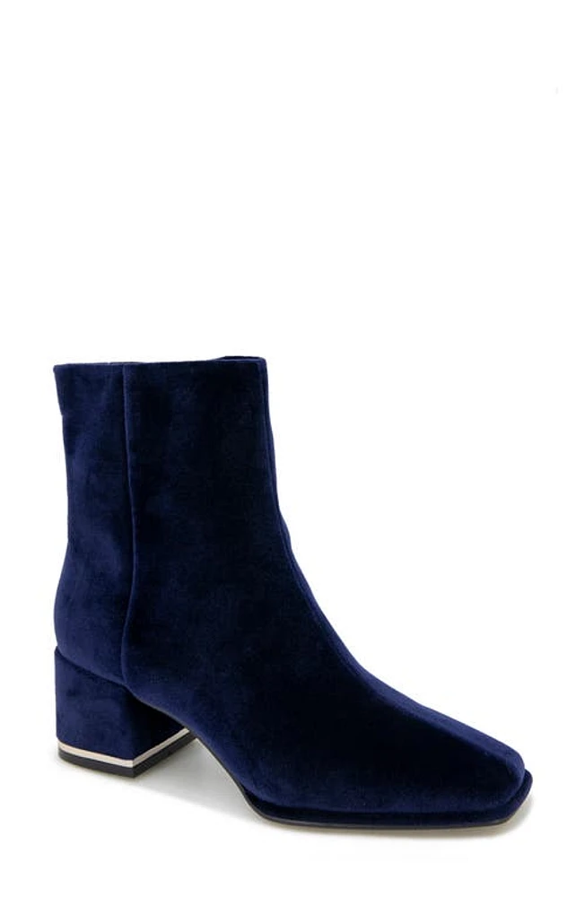 Kenneth Cole New York Edie Block Heel Bootie Navy Velvet at Nordstrom,