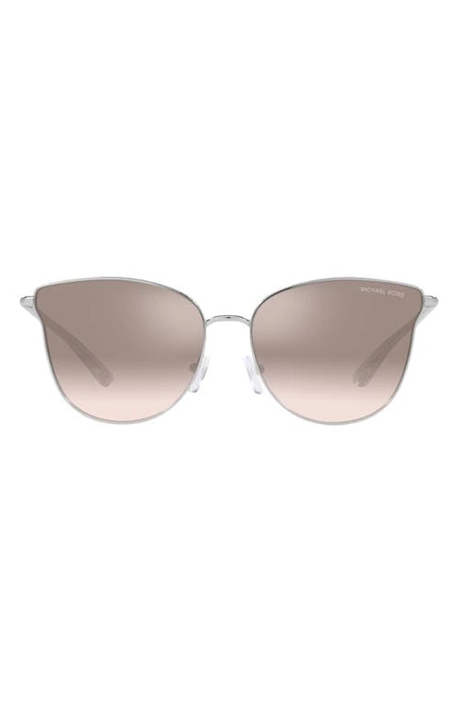 Michael Kors Salt Lake City 62mm Oversize Cat Eye Sunglasses in Silver at Nordstrom