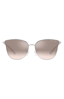 Michael Kors Salt Lake City 62mm Oversize Cat Eye Sunglasses in Silver at Nordstrom