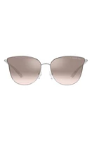 Michael Kors Salt Lake City 62mm Oversize Cat Eye Sunglasses in Silver at Nordstrom