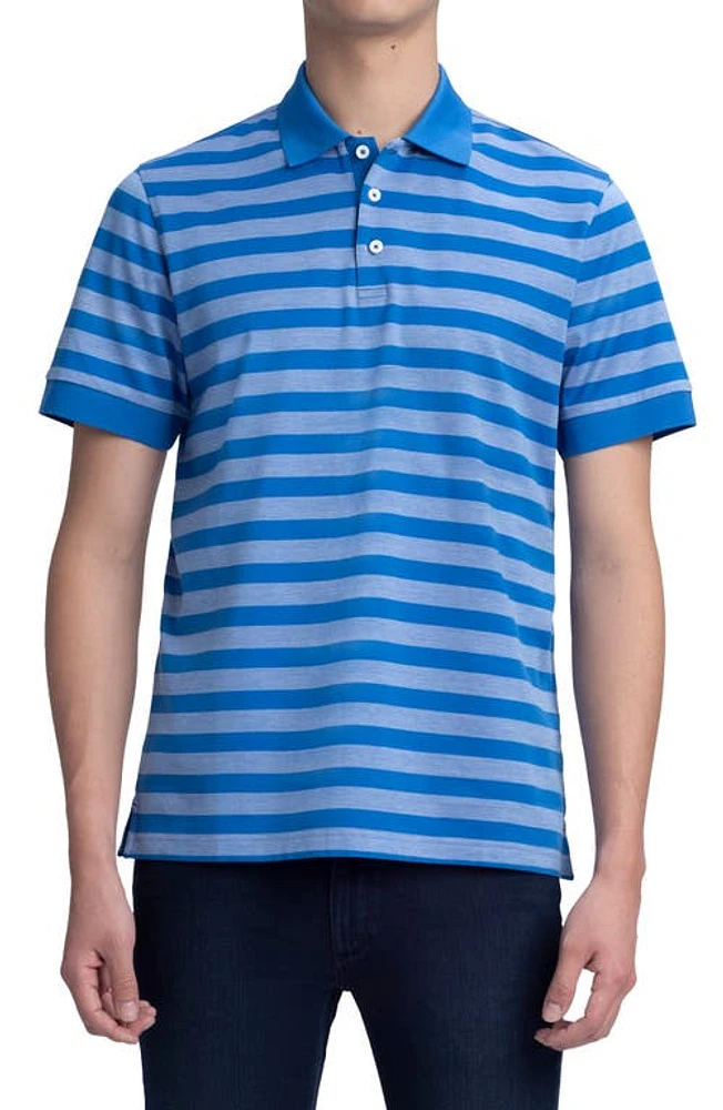 Bugatchi Stripe Mercerized Cotton Polo at Nordstrom,