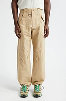 RANRA Stymir Cotton Blend Utility Pants Beige at Nordstrom,