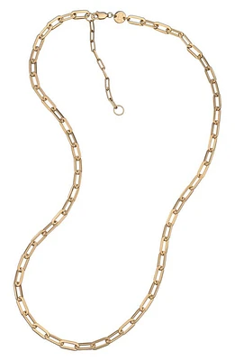 Jennifer Zeuner Maggie Long Paper Clip Chain Necklace in 14K Yellow Gold Plated Silver at Nordstrom