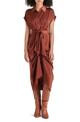 Steve Madden Tori Tie Waist Midi Shirtdress at Nordstrom,