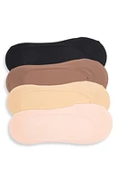 Nordstrom 4-Pack Bonded No-Show Socks in Neutral -Black at Nordstrom, Size 9