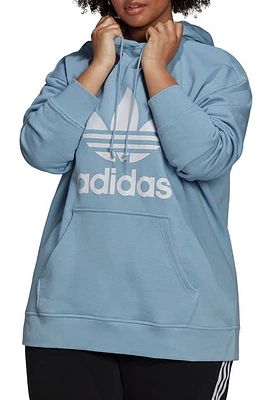 adidas Originals Trefoil Graphic Hoodie in Ambient Sky at Nordstrom, Size 1X