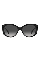 Michael Kors Charleston 54mm Gradient Round Sunglasses in Black at Nordstrom