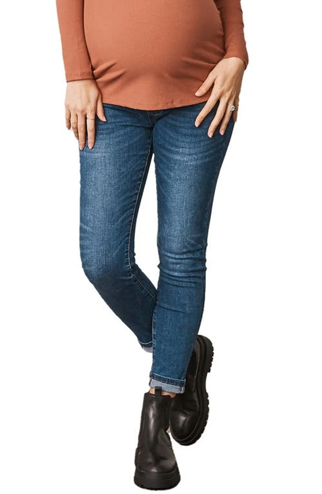 Angel Maternity Over the Bump Jeans Dark Denim at Nordstrom,