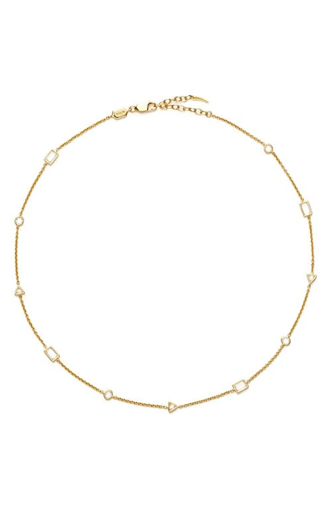 Missoma Cubic Zirconia Station Chain Necklace in Gold at Nordstrom