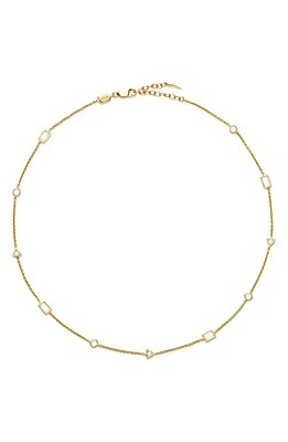 Missoma Cubic Zirconia Station Chain Necklace in Gold at Nordstrom