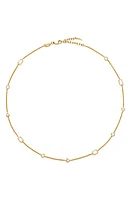 Missoma Cubic Zirconia Station Chain Necklace in Gold at Nordstrom