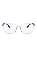 Prada Pillow 55mm Optical Glasses in Crystal at Nordstrom