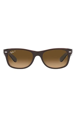 Ray-Ban New Wayfarer 52mm Gradient Polarized Square Sunglasses in Matte Brown at Nordstrom