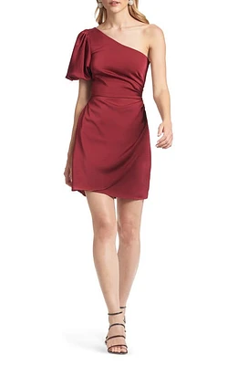 Sachin & Babi Amelia One-Shoulder Minidress in Bordeaux at Nordstrom, Size 8