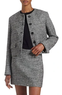 Golden Goose Crop Bouclé Jacket Black/Vintage White at Nordstrom, Us