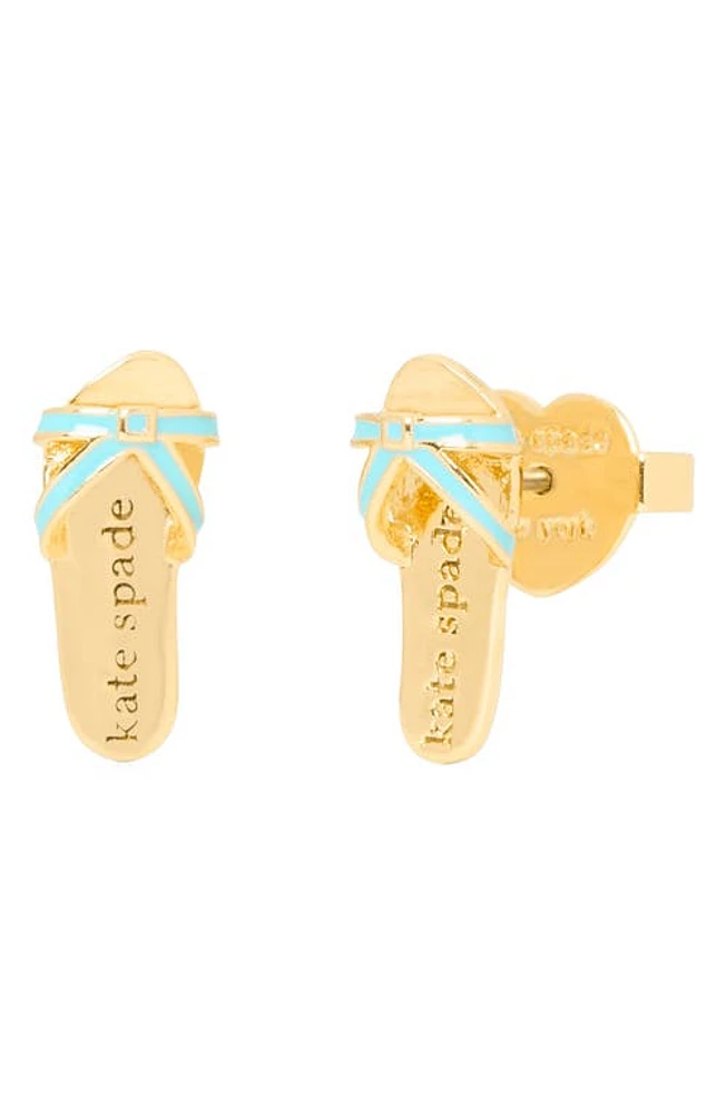 Kate Spade New York flip flop stud earrings in Gold at Nordstrom