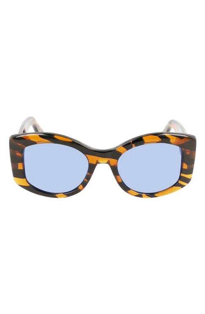 Lanvin Mother & Child 51mm Rectangular Sunglasses in Tiger at Nordstrom