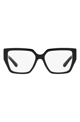 Dolce & Gabbana 53mm Square Optical Glasses in Black at Nordstrom