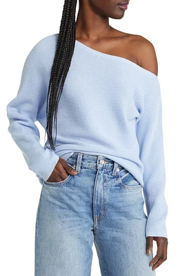 Treasure & Bond Thermal Knit One-Shoulder Sweater in Blue Windsurfer at Nordstrom, Size X-Small