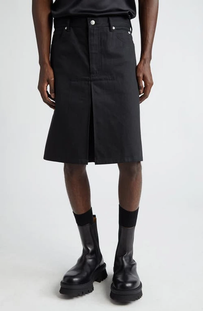 TAKAHIROMIYASHITA TheSoloist. Flared Cotton Skirt Black at Nordstrom,