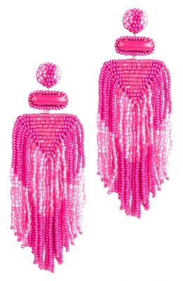 Deepa Gurnani Jody Beaded Statement Earrings in Hot Pink at Nordstrom