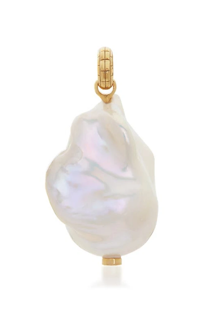 Monica Vinader Large Baroque Pearl Pendant Charm in 18Ct Gold On Sterling Silver at Nordstrom