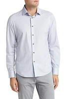 Bugatchi James OoohCotton Basket Weave Print Button-Up Shirt Sand at Nordstrom,