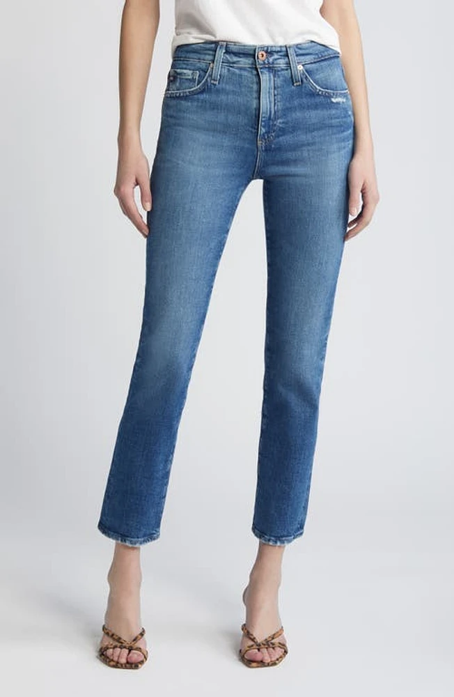 AG Mari Ankle Slim Straight Leg Jeans Alibi Destructed at Nordstrom,